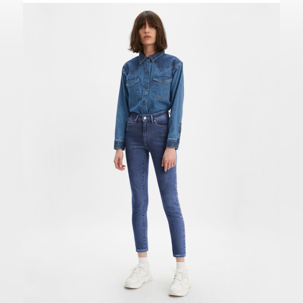 NWOT Levi’s 721 high rise skinny ankle, size 25, blue lapis medium wash